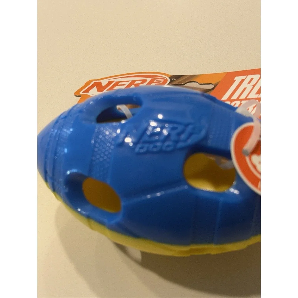 Nerf Dog Treat Football NF-4275 Dog Toy Treat Dispenser Includes Treats